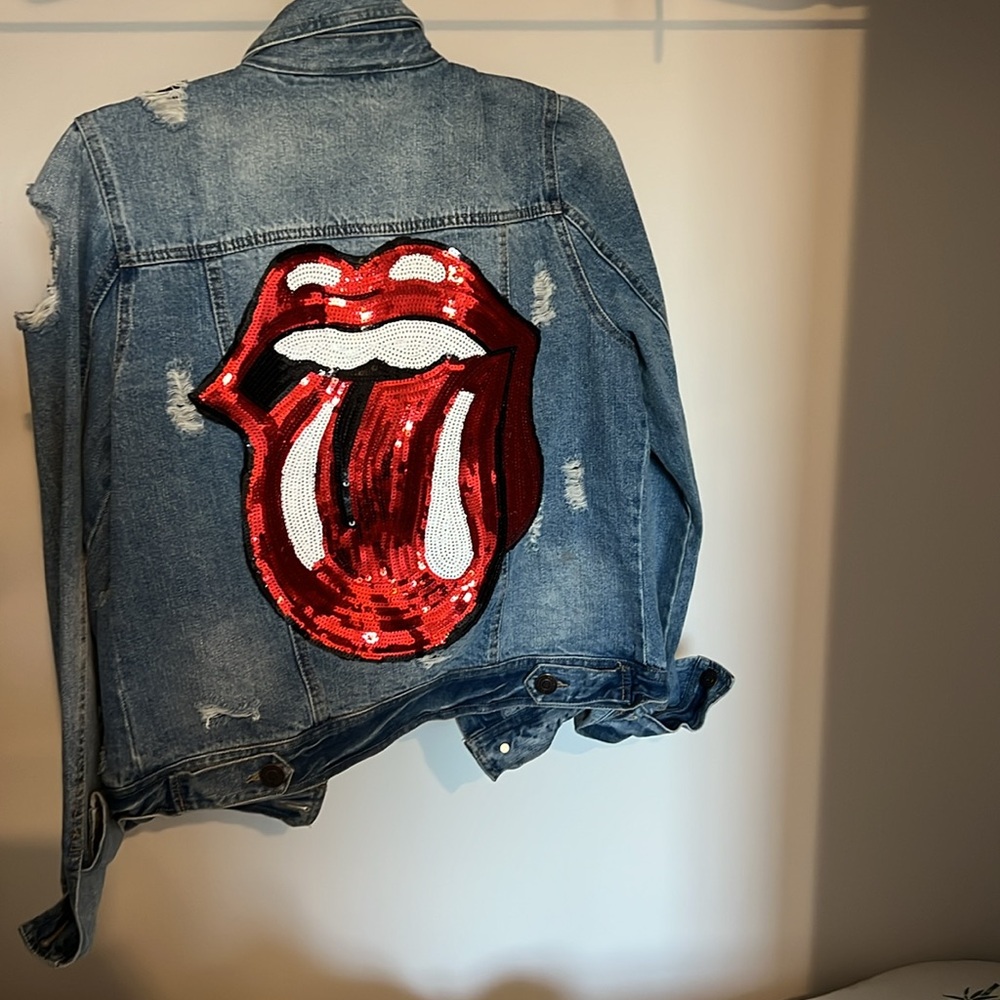 Sojara Rolling Stones Jean Jacket, worn once